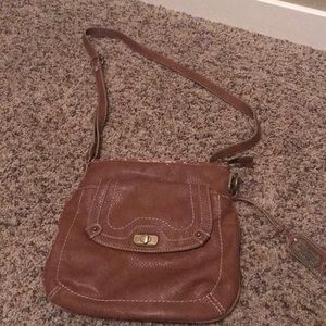 Brown leather crossbody Nine West purse